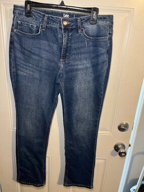Lee Riders Jeans 12P Straight Leg Dark Wash